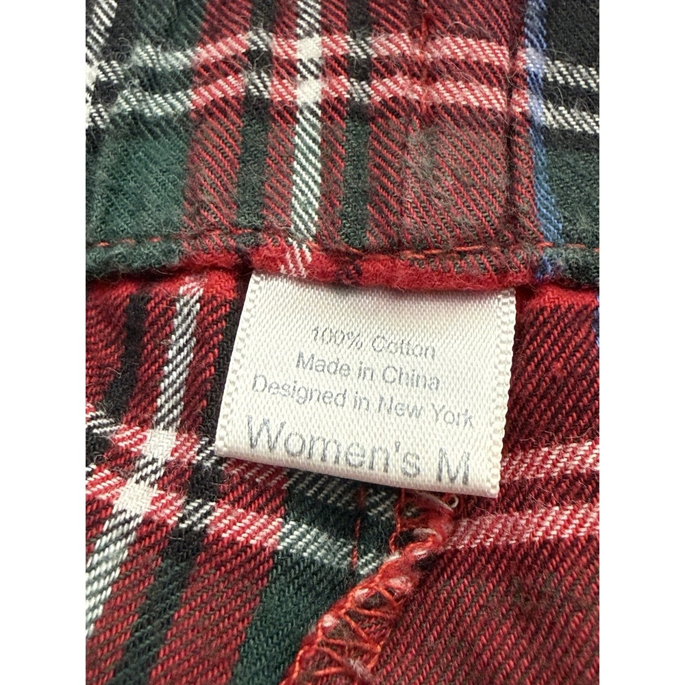 Petite Plume Brushed Twill Imperial Tartan Pajama Set Plaid 100% Cotton Womens M - Picture 9 of 13